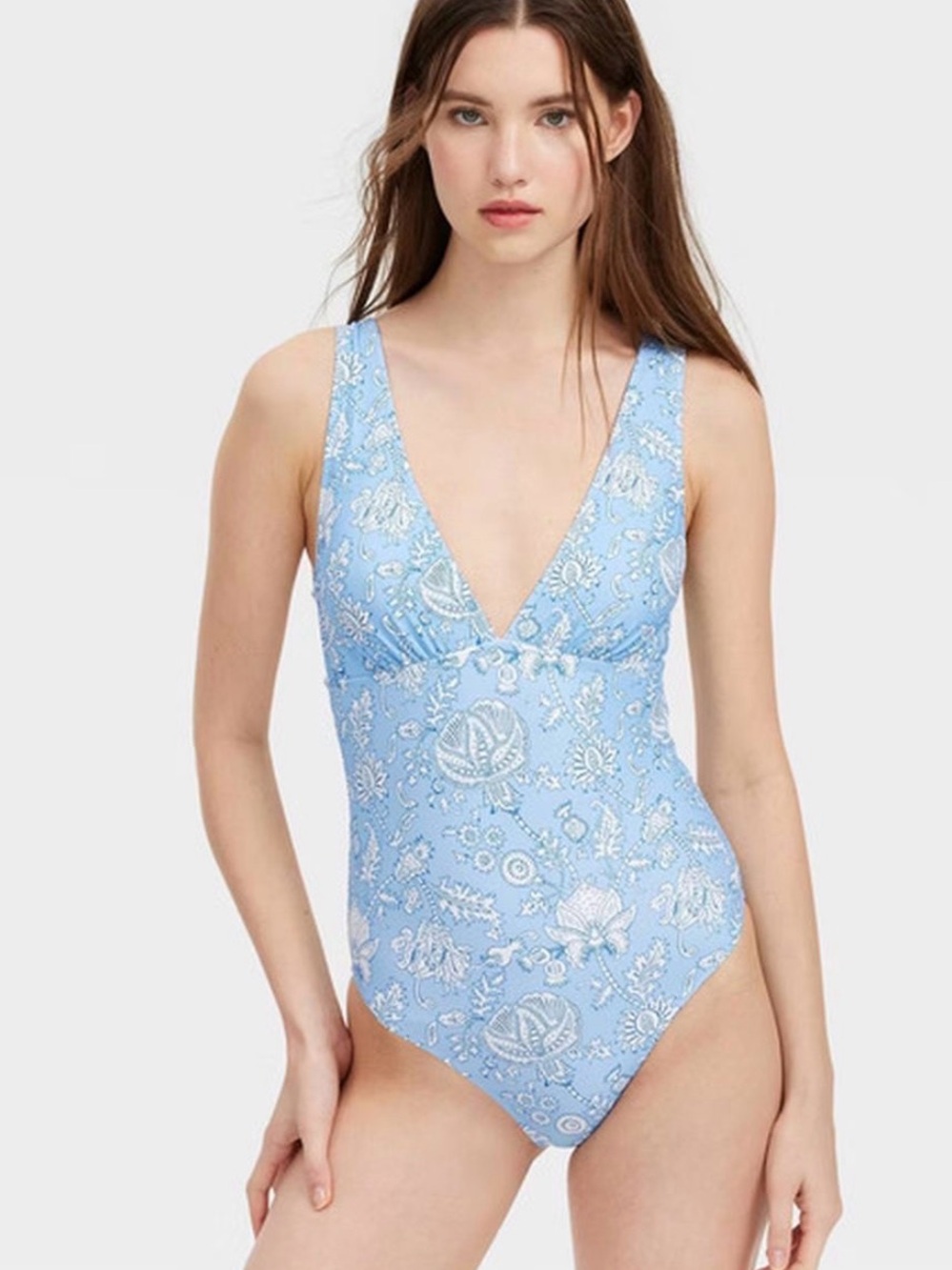 NWT Roller Rabbit x Target Floral Vines Empire Waist One-Piece Swimsuit Size XS